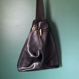 Vintage Longchamp crossbody leather backpack